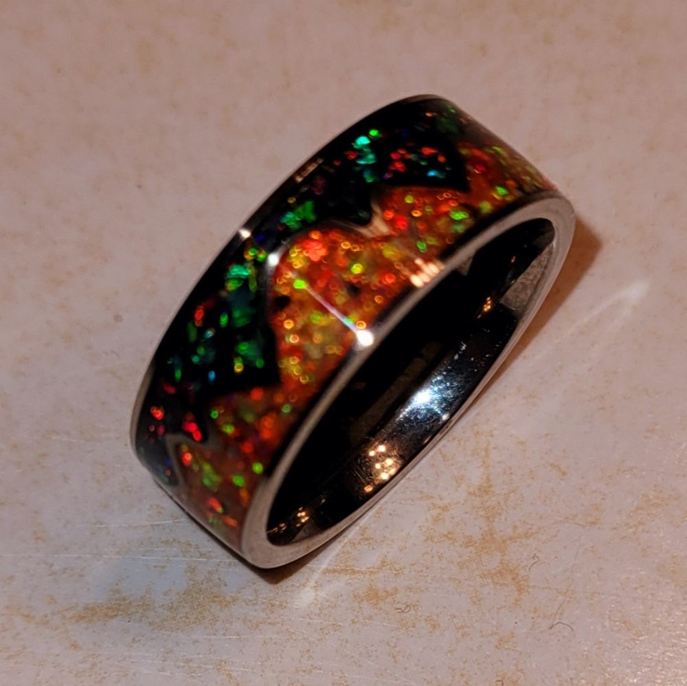 Custom Made Opal Mountain Ring - image 1